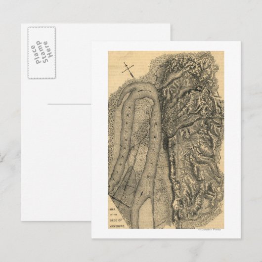 Siege van Vicksburg - Panoramische Kaart voor de b (Voorkant / Achterkant)
