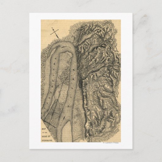 Siege van Vicksburg - Panoramische Kaart voor de b (Voorkant)