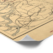 Siege van Vicksburg - Panoramische Kaart voor de b Poster (Hoek)