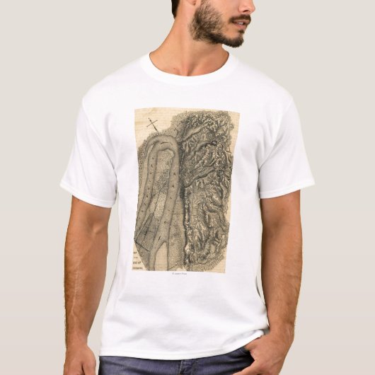 Siege van Vicksburg - Panoramische Kaart voor de b T-shirt (Voorkant)