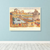 Siege van Wenen, 10 mei 1809 Canvas Afdruk (Insitu (Houten vloer))
