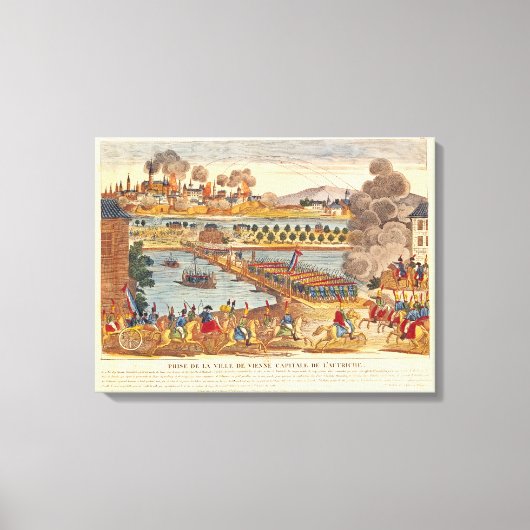 Siege van Wenen, 10 mei 1809 Canvas Afdruk (Voorkant)