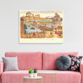 Siege van Wenen, 10 mei 1809 Canvas Afdruk (Insitu (Woonkamer))