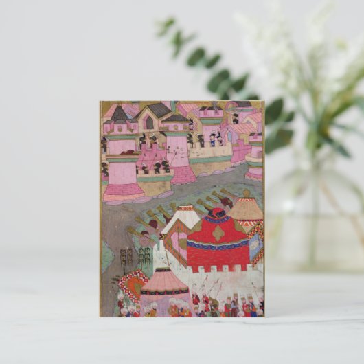 Siege van Wenen door Suleyman I the Magnificous Briefkaart (Staand voorkant)