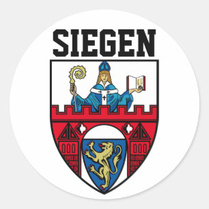 Siegen (Noordrijn-Westfalen) - DUITSLAND Ronde Sticker