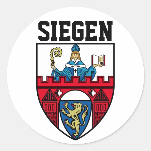 Siegen (Noordrijn-Westfalen) - DUITSLAND Ronde Sticker (Voorkant)