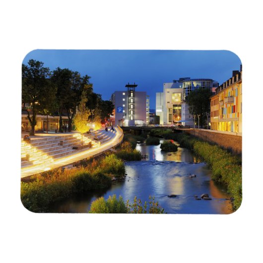 Siegen Siegufer zur blauen Stunde Magneet (Horizontaal)