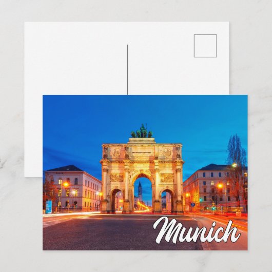Siegestor, München, Duitsland Briefkaart (Voorkant / Achterkant)