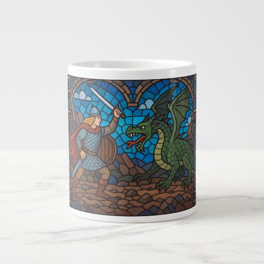 Siegfried die Draak dodend Grote Koffiekop (Voorkant)