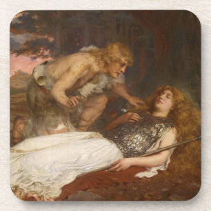 Siegfried en Brunhilde door Charles Ernest Butler Onderzetter