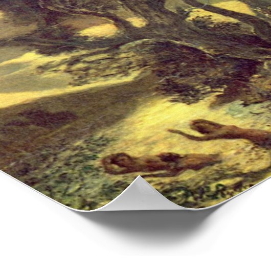 Siegfried en de Rijn Maidens Poster (Hoek)