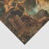 Siegfried und die Rheintochter door Hans Zatzka Tissuepapier (Detail)