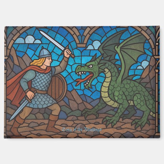 Siegfried vechtend met de Draak Magneet (Voorkant)