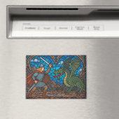 Siegfried vechtend met de Draak Magneet (Insitu (Vaatwasser))