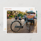 Siem Reap Bicycle Street – Travel Postcard Feestdagenkaart (Voorkant / Achterkant)