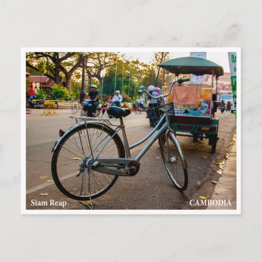 Siem Reap Bicycle Street – Travel Postcard Feestdagenkaart (Voorkant)