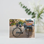 Siem Reap Bicycle Street – Travel Postcard Feestdagenkaart (Staand voorkant)