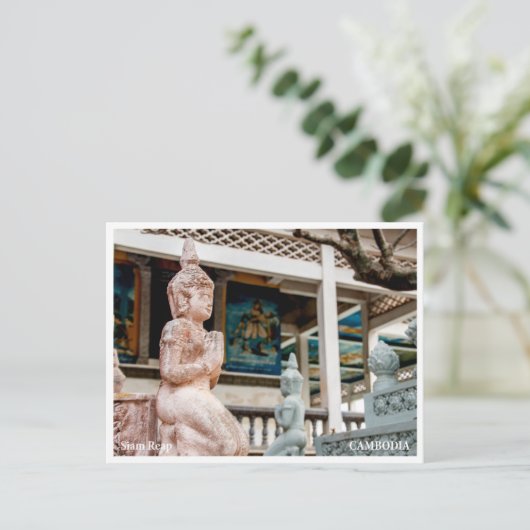 Siem Reap Devata Temple Postcard Feestdagenkaart (Staand voorkant)