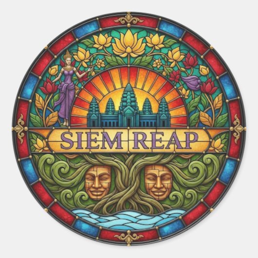 SIEM REAP RONDE STICKER (Voorkant)