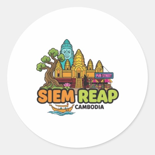 SIEM REAP RONDE STICKER (Voorkant)