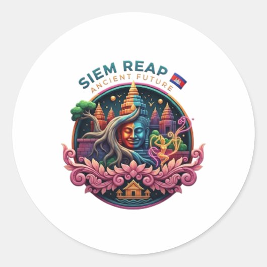 SIEM REAP RONDE STICKER (Voorkant)