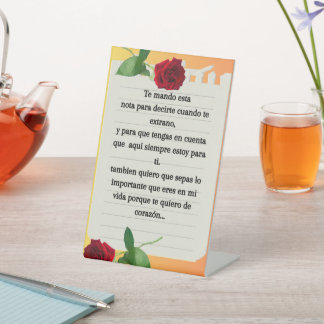 "Siempre a tu lado" Reclamebord Met Voetstuk