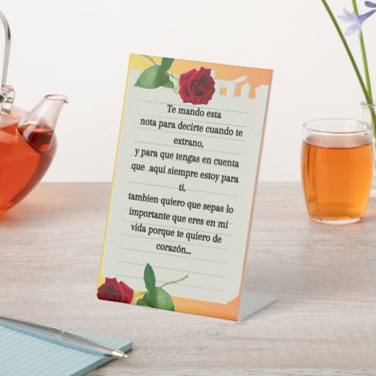 "Siempre a tu lado" Reclamebord Met Voetstuk (Insitu)