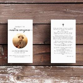 Siempre en Nuestros Corazones Spaans Fotogebed Visitekaartje