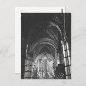Siena Cathedral in Italy BW Briefkaart (Voorkant / Achterkant)