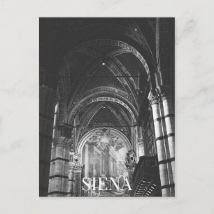 Siena Cathedral in Italy BW Briefkaart