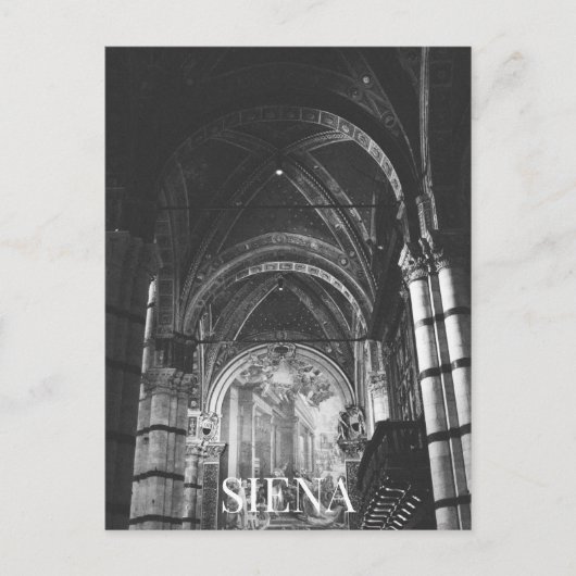 Siena Cathedral in Italy BW Briefkaart (Voorkant)