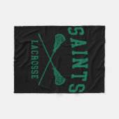 Siena College Saints Lacrosse Throwback Retro Cros Fleece Deken (Voorkant (Horizontaal))