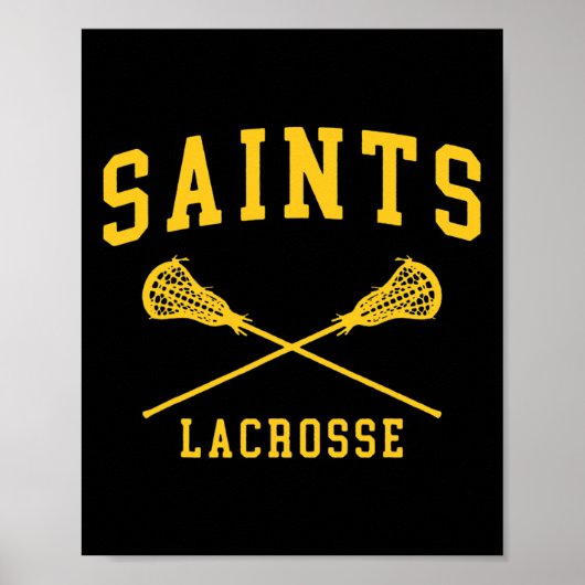 Siena College Saints Lacrosse Throwback Retro Cros Poster (Voorkant)