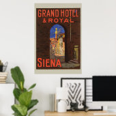 Siena Grand Royal Hotel Italiaans reizen Poster (Thuiskantoor)