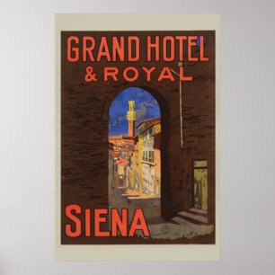 Siena Grand Royal Hotel Italiaans reizen Poster