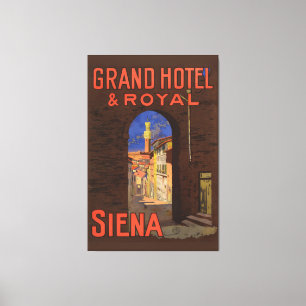 Siena Grand Royal Hotel  Italiaanse reisbureaus Canvas Afdruk