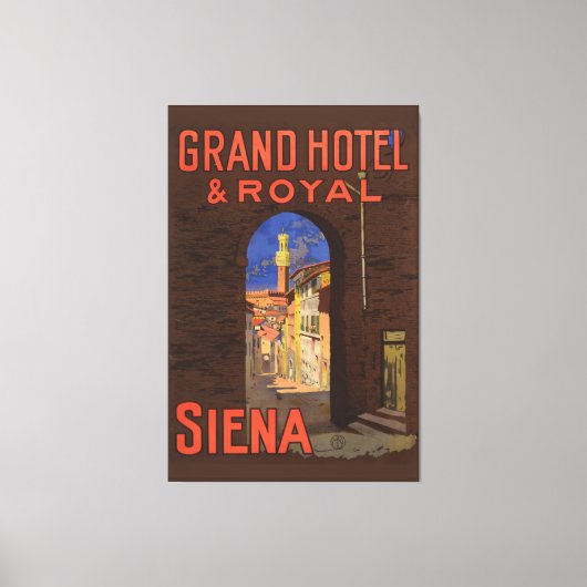 Siena Grand Royal Hotel  Italiaanse reisbureaus Canvas Afdruk (Voorkant)