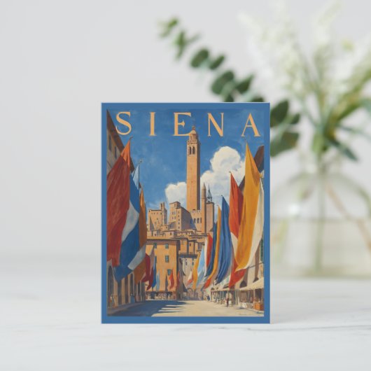  Siena Italiaans reizen Briefkaart (Staand voorkant)