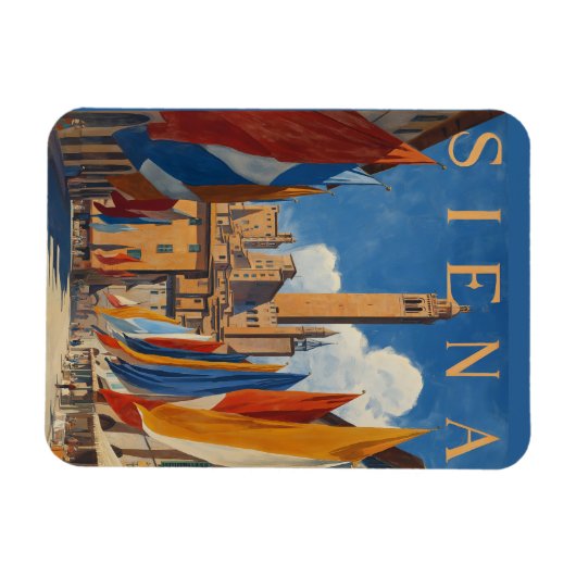  Siena Italiaans reizen Magneet (Horizontaal)