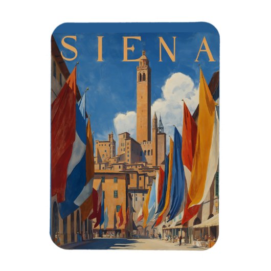 Siena Italiaans reizen Magneet (Verticaal)