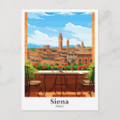 Siena Italië Art Travel  Illustratie Briefkaart (Voorkant)