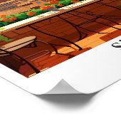 Siena Italië Art Travel  Illustratie Poster (Hoek)