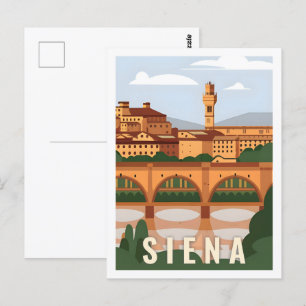 Siena Italië Beroemde Reisplaats Briefkaart