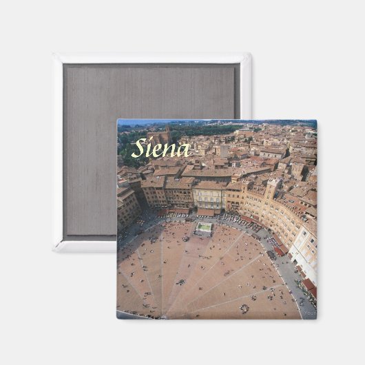 Siena Italië magneet (Voorkant / Achterkant)