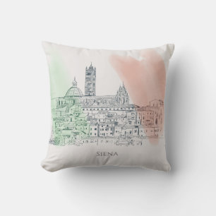 Siena Italië met de Italiaanse vlag Colors Pen en Kussen