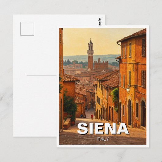 Siena Italië Reizen Briefkaart (Voorkant / Achterkant)