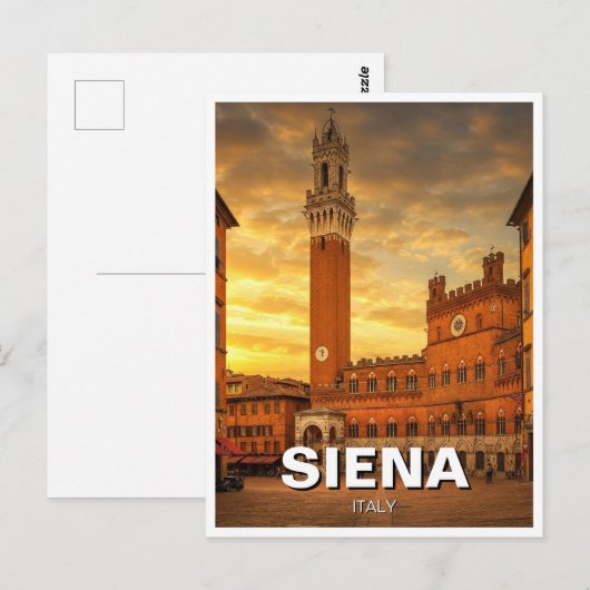 Siena Italië Reizen Briefkaart (Voorkant / Achterkant)
