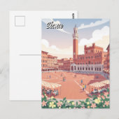 Siena Italië Reizen Briefkaart (Voorkant / Achterkant)