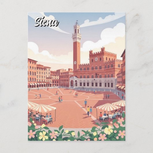 Siena Italië Reizen Briefkaart (Voorkant)