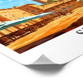 Siena Italië Reizen Kunst Vintage Illustratie Poster (Hoek)